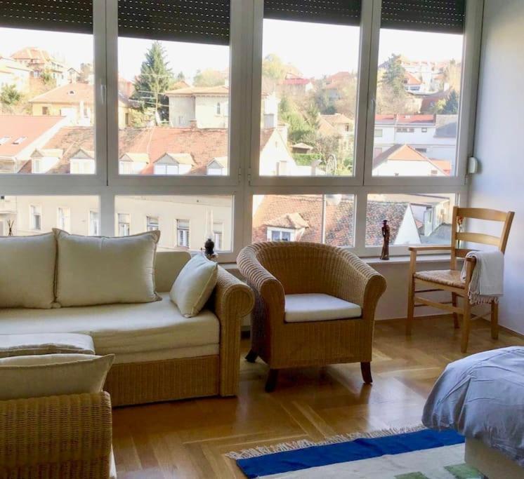 Spacious 3Br/2Bt Apartment With A/C In City Center ซาเกร็บ ภายนอก รูปภาพ